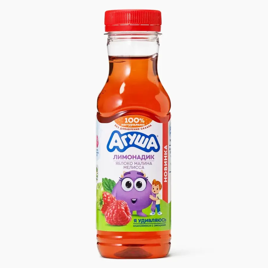 Лимонадик Агуша Яблоко Малина Мелисса 0,3л