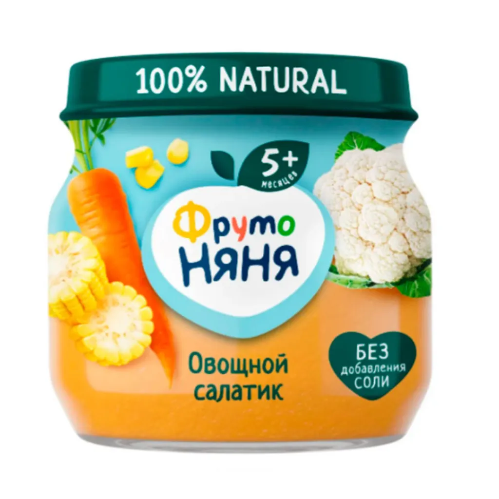 Пюре ФрутоНяня ст/б Овощной салатик 80г