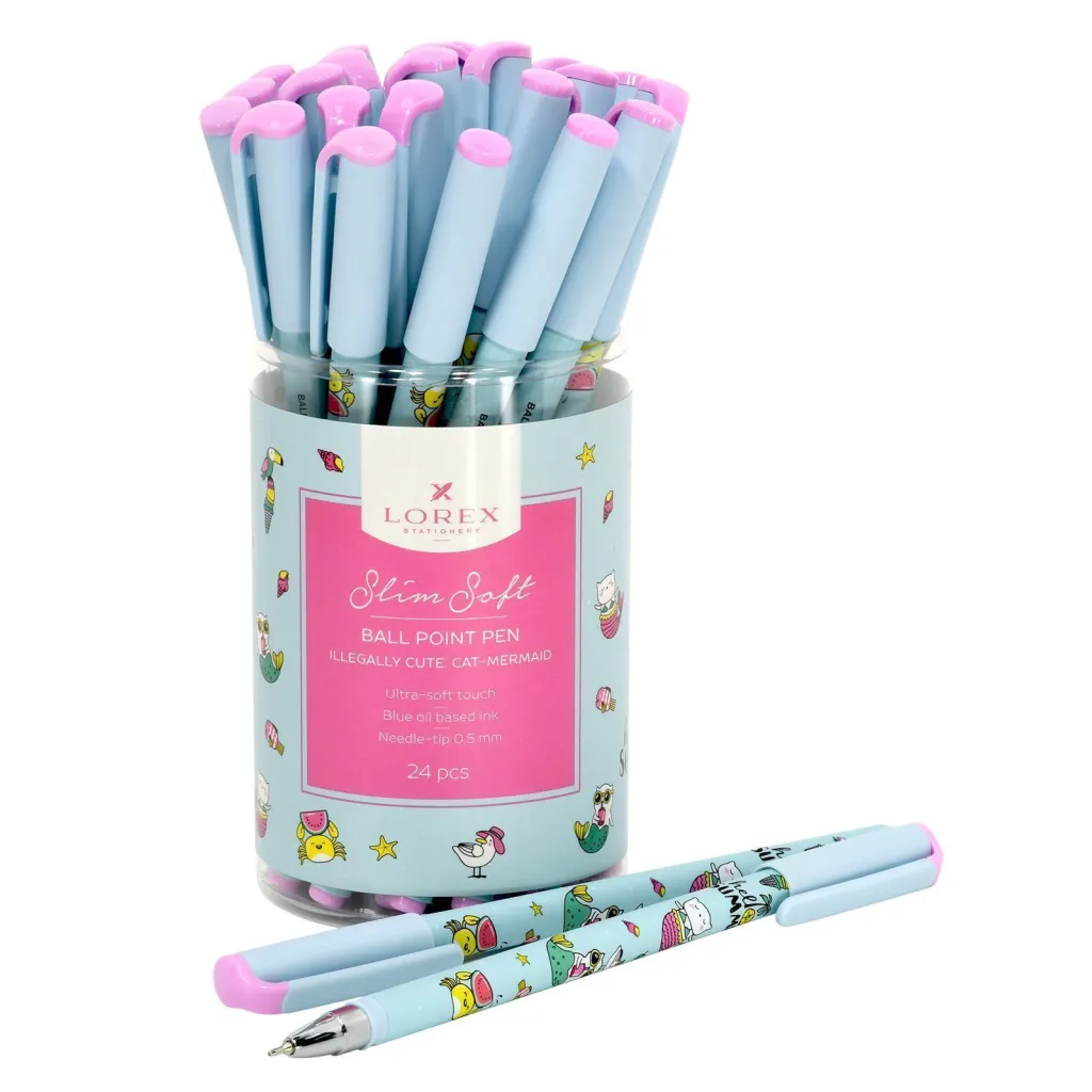 Ручка шариковая 0,5мм синий Illegally Cute Cat Lorex 24