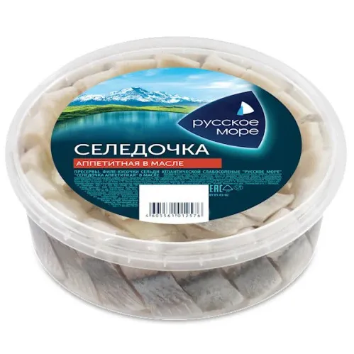 Селедочка Русское Море Аппетитная в масле 400г