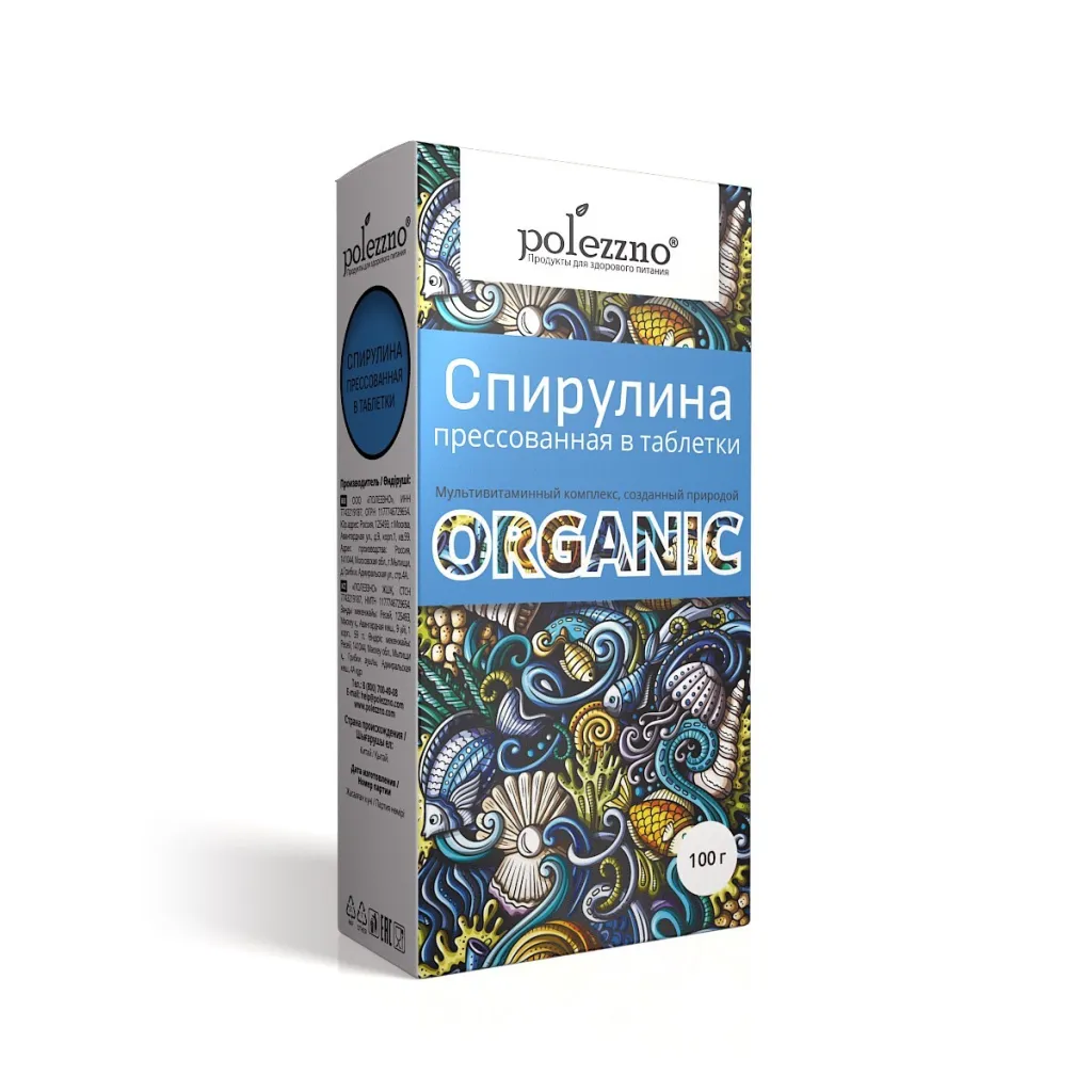 Спирулина Polezzno в таблетках 100 г