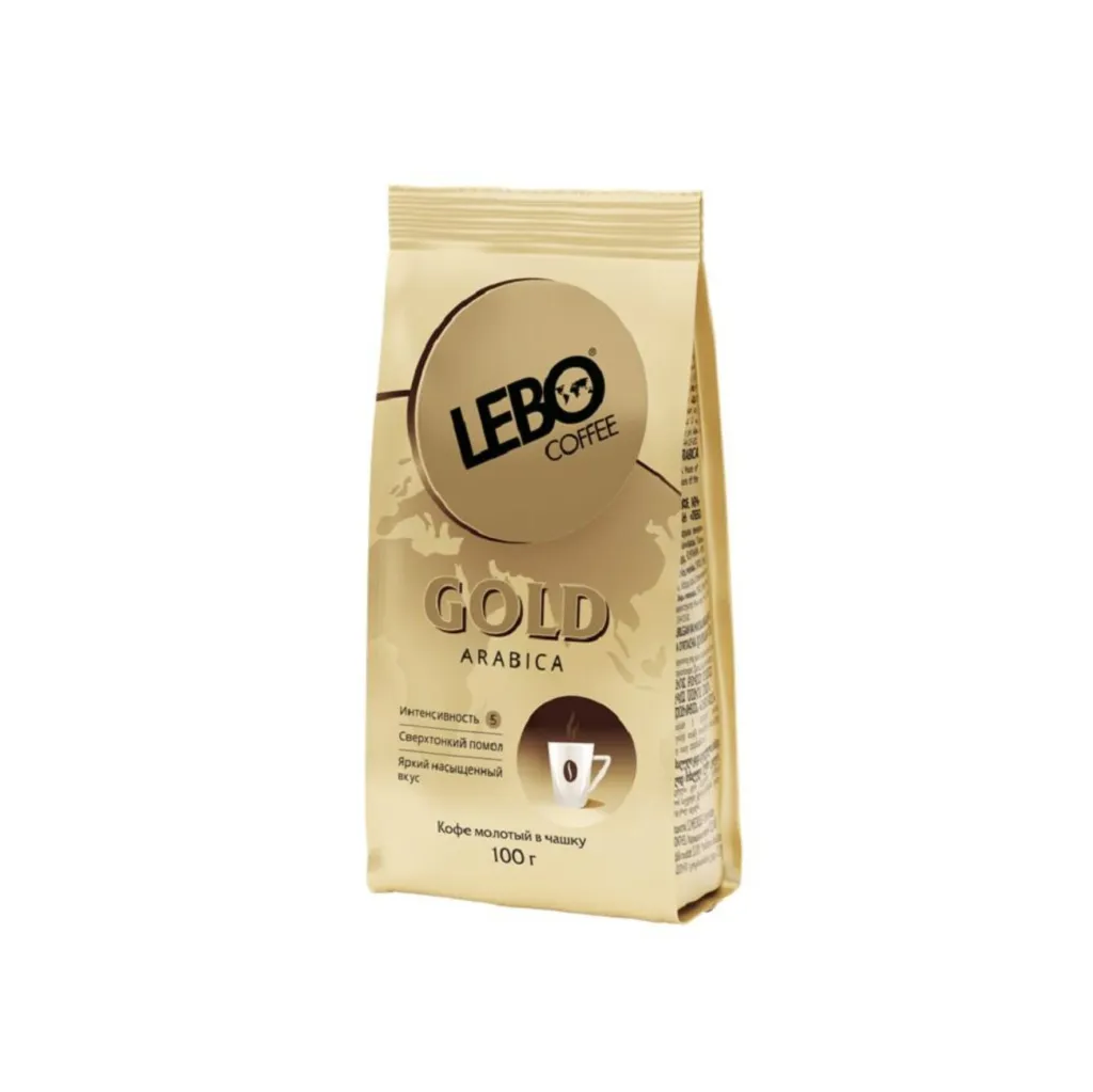 Кофе молотый LEBO GOLD для заваривания в чашке, 100 г