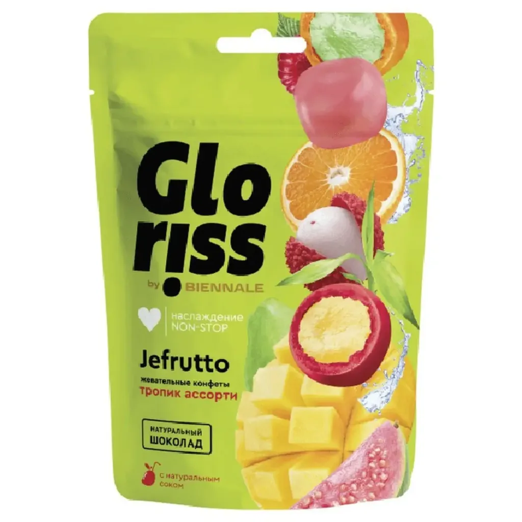 Конфеты Gloriss жевательные ассорти 75г