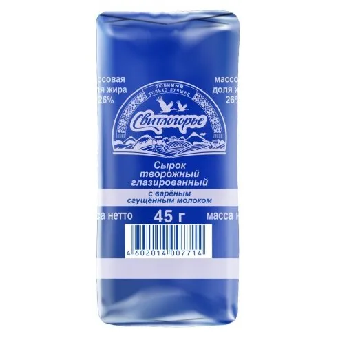 Сырок творожный Свитлогорье 26% с вареной сгущенкой 45 г