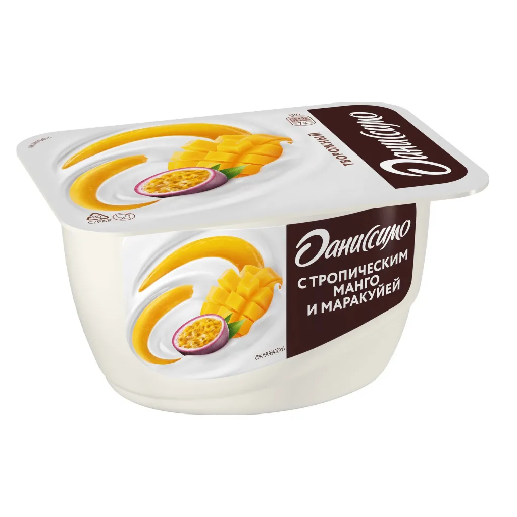 Творожок Даниссимо Тропическое манго маракуйя 130г