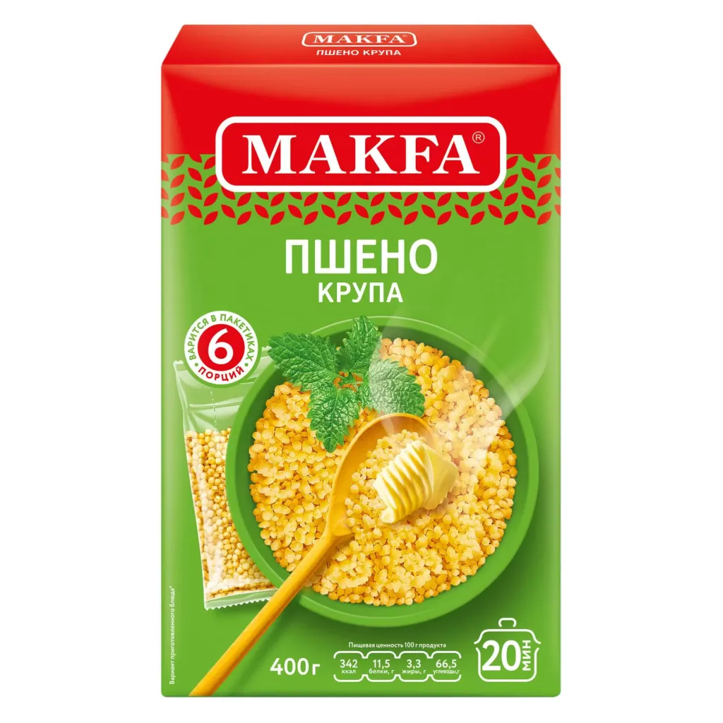 Крупа Makfa Пшено вар/пак 400г