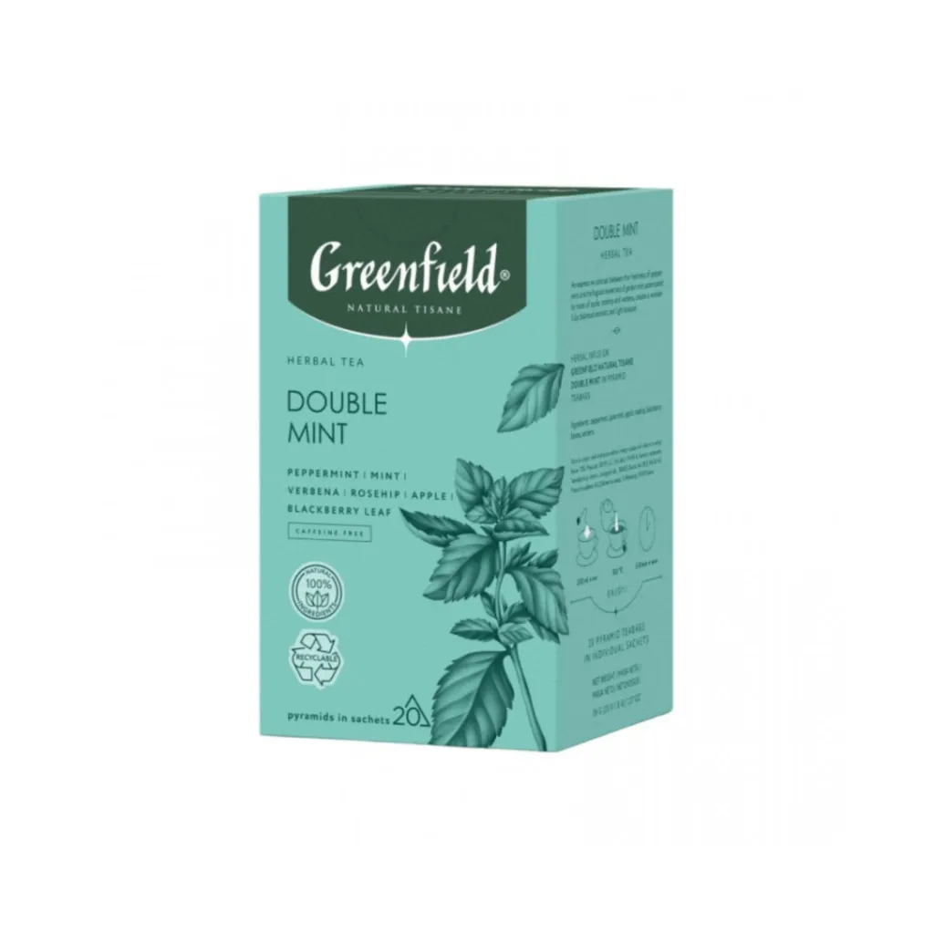 Чай Greenfield Natural Tisane Double Mint Травяной, 20 пак.