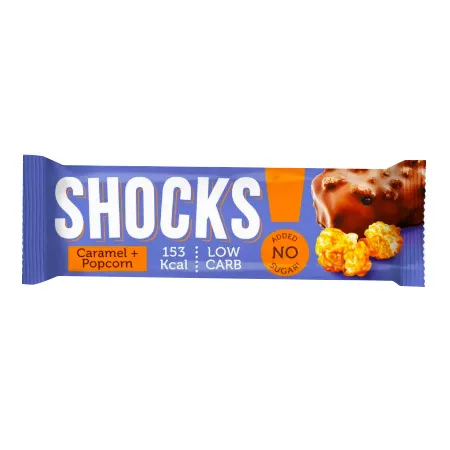 Батончик глаз FitnesShock Карамельный Попкорн SHOCKS 35г