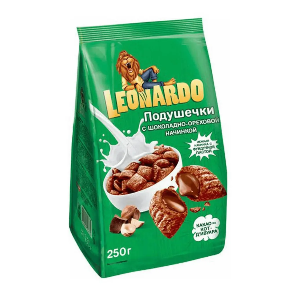 Готовый завтрак Leonardo с шоколадной начинкой 250г