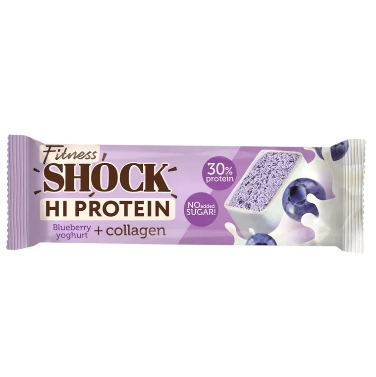 Батончик глаз FitnesShock Черничный десерт 40г