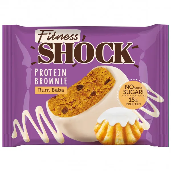 Бисквит глазированный FitnesShock Брауни ромовая баба 50г