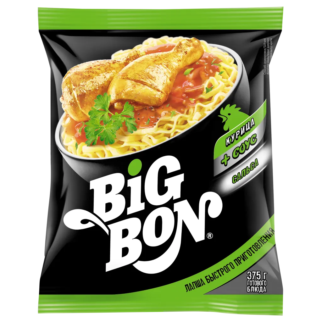 Лапша Биг Бон курица и соус сальса 75г