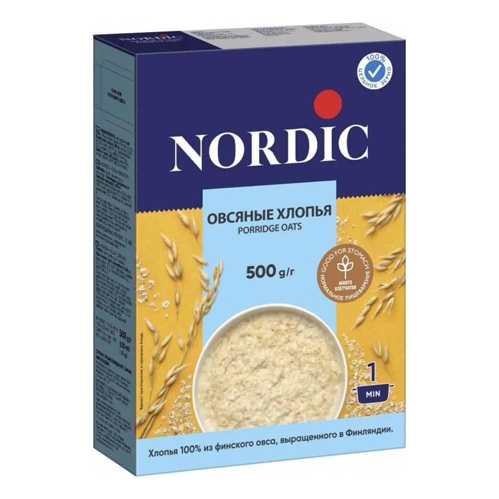 Хлопья Nordic Овсяные 500г
