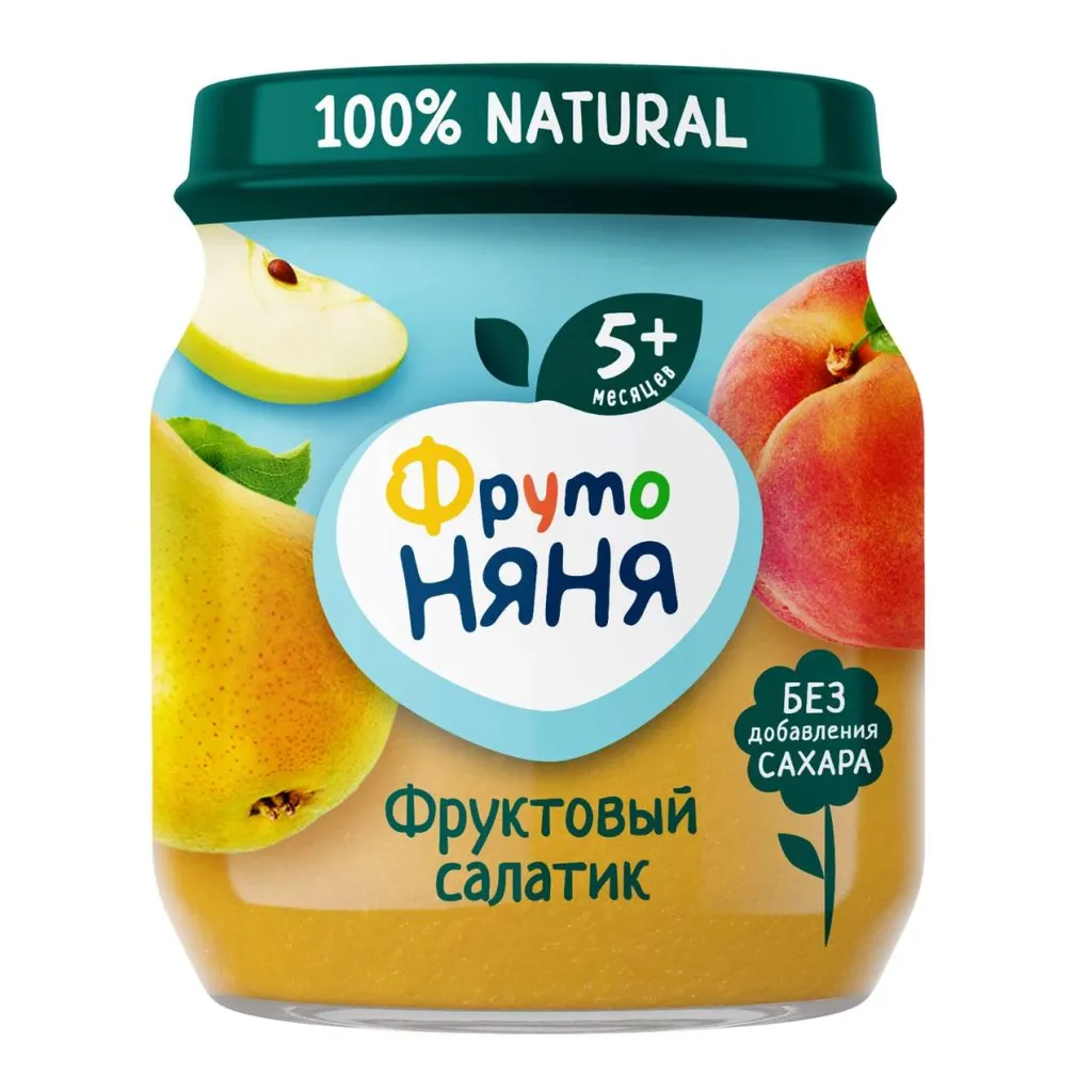 Пюре ФрутоНяня ст/б Фруктовый салатик 100г