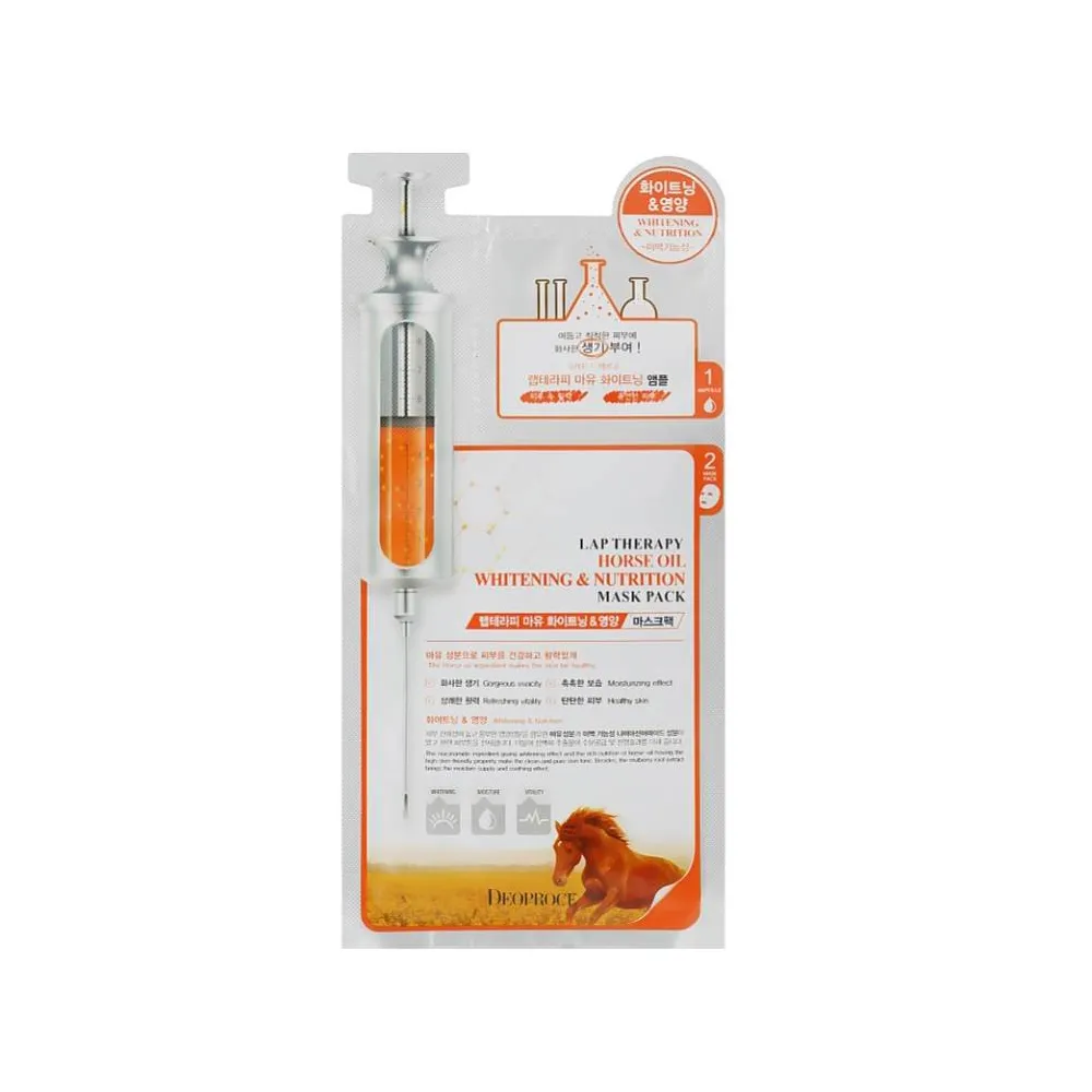Маска тканевая для лица Deoproce с Лошадиным маслом Корея