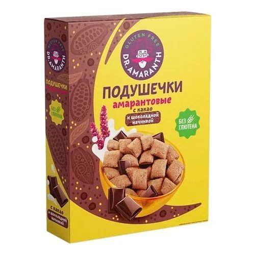 Подушечки Dr AMARANTH амарантовые какао шоколад 180г