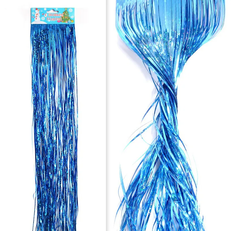 Дождик новогодний 20см*1,5м синий 20