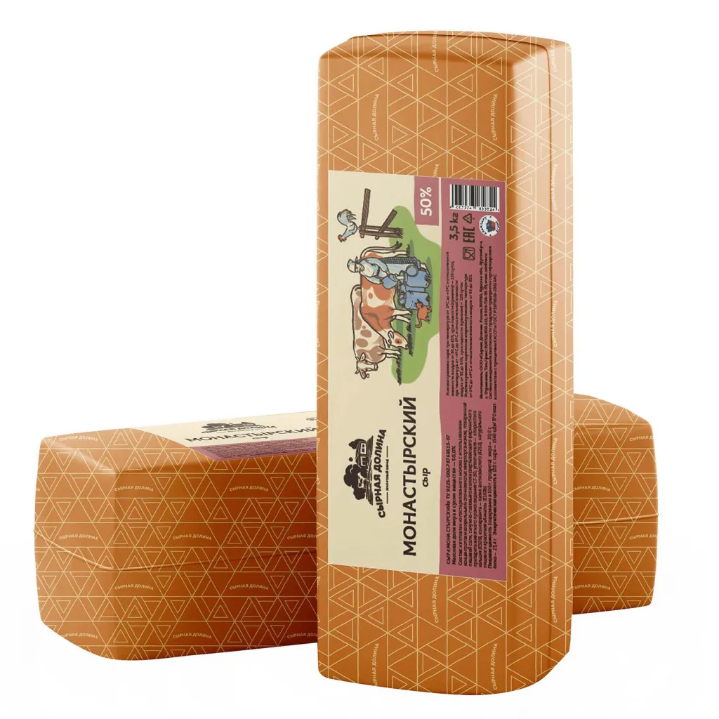 Сыр Монастырский 50% Сырная долина Россия
