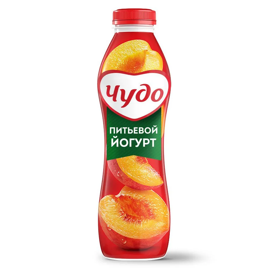 Йогурт Чудо питьевой 1.9%  Персик-Абрикос 680г