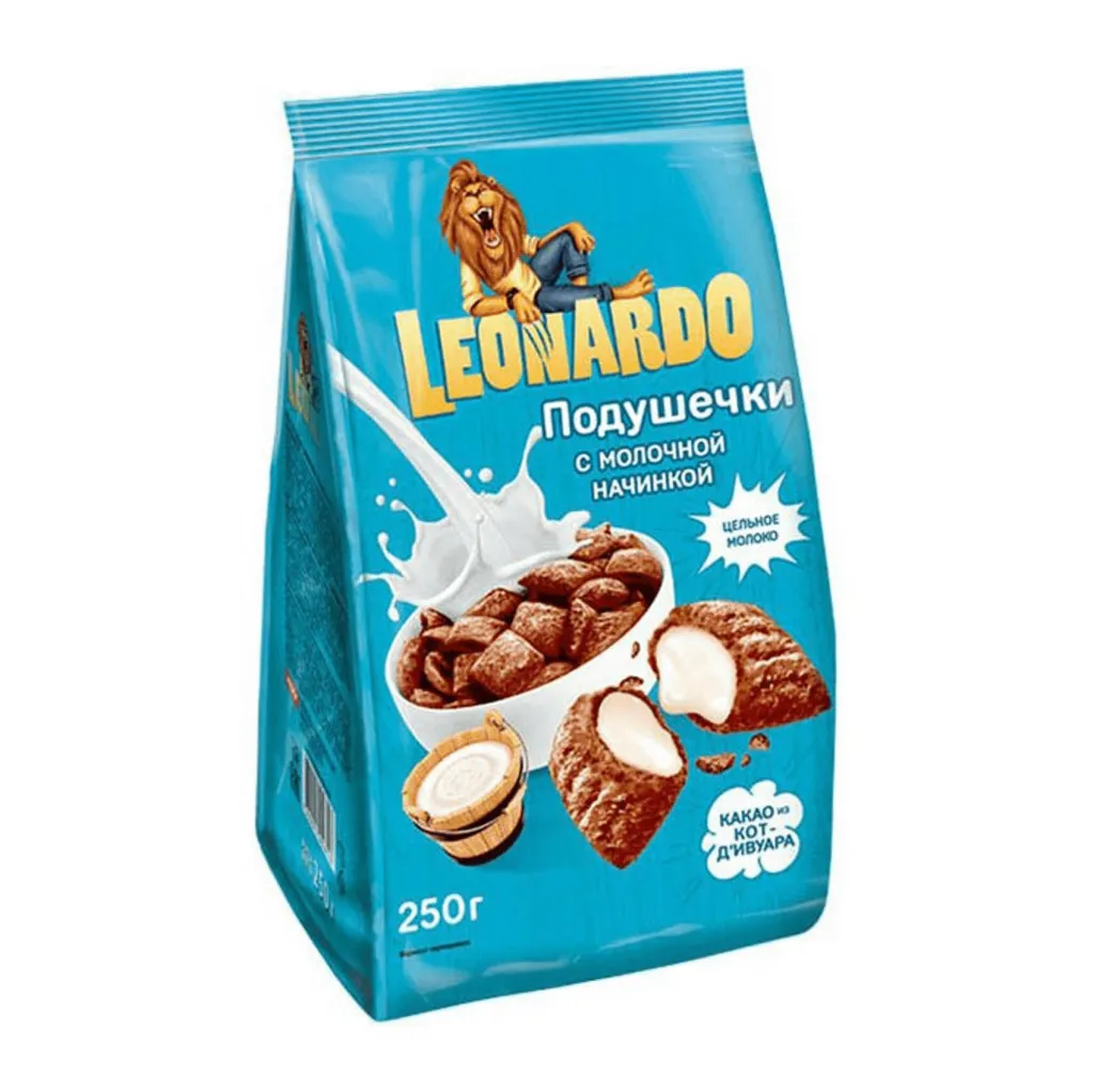 Готовый завтрак Leonardo с молочной начинкой 250г