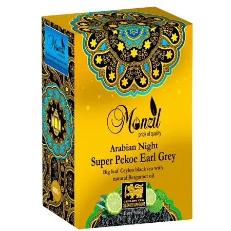 Чай MONZIL Арабская ночь черный Супер Пекое с бергамотом 400г