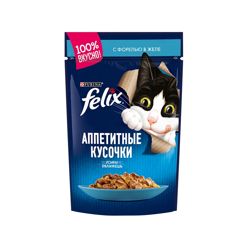 Корм Felix с Форелью в желе 75 г