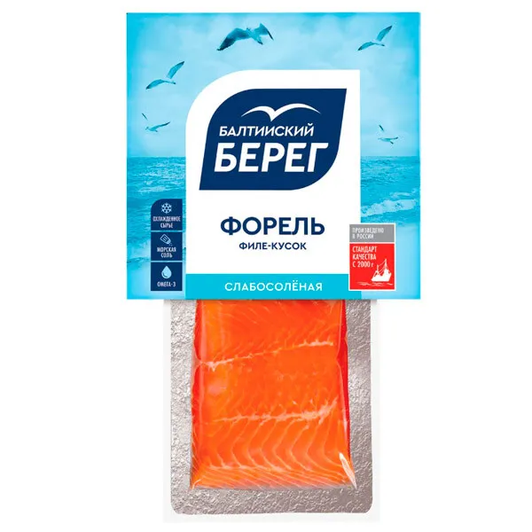 Форель Балтийский Берег филе-кусок с кожей 200г