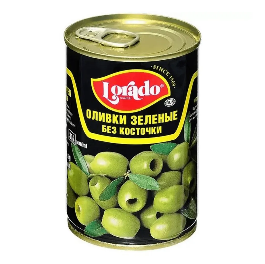 Оливки Lorado зеленые б/к ж/б 314мл