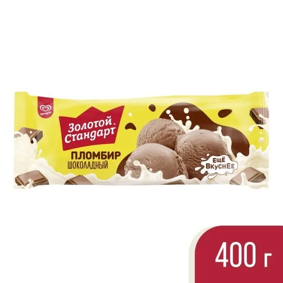 Мороженое Золотой стандарт шоколадный 400г