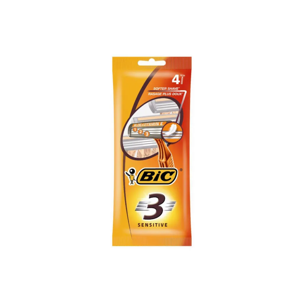 Станок для бритья  BIC 3 Sensitive, 4шт