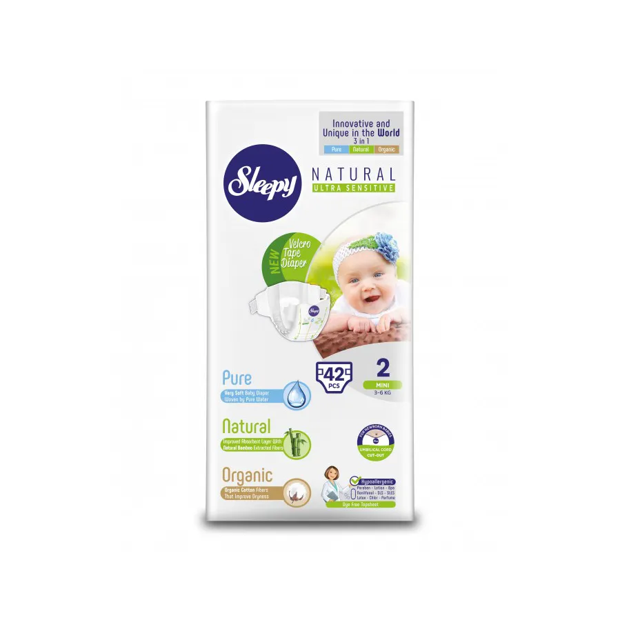 Подгузники Sleepy Natural Mini 3- 42шт