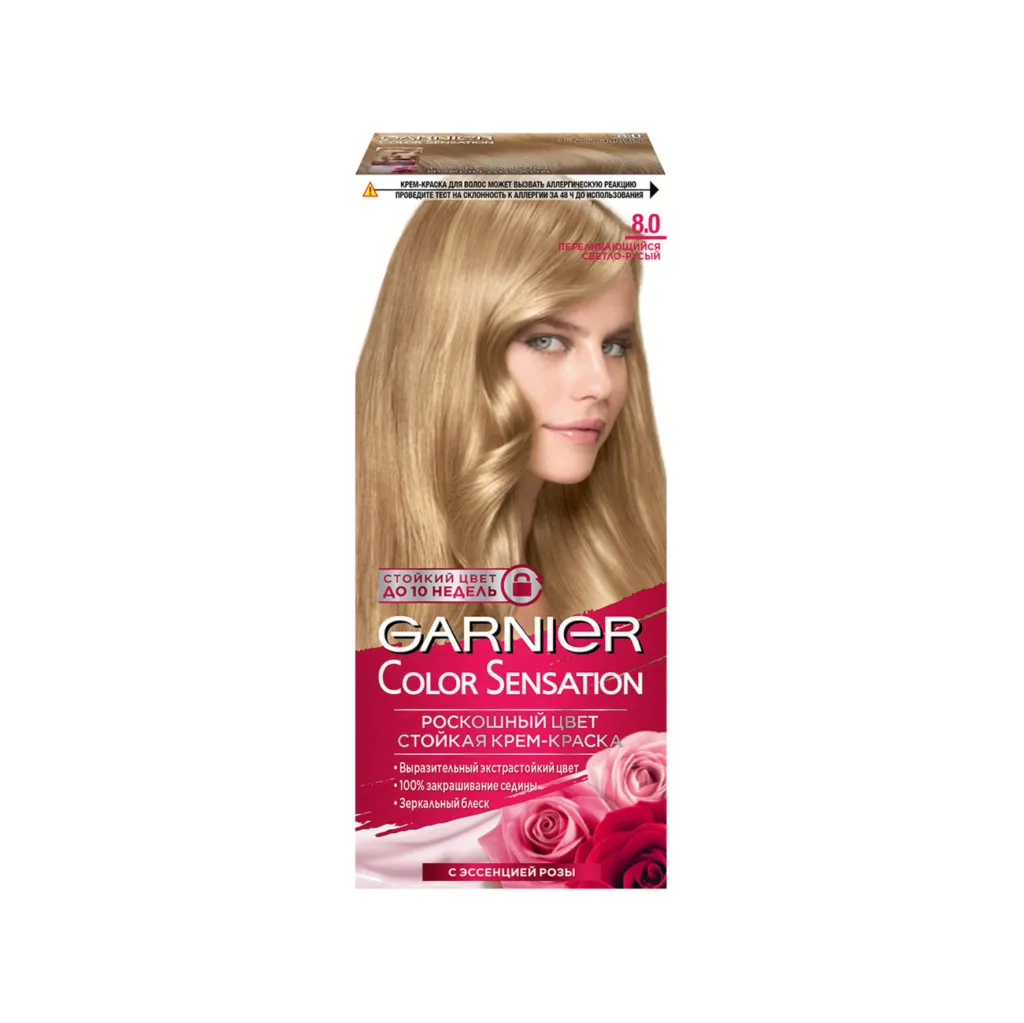 Краска Garnier Роскошь цвета  8.0 переливающийся светло-русый