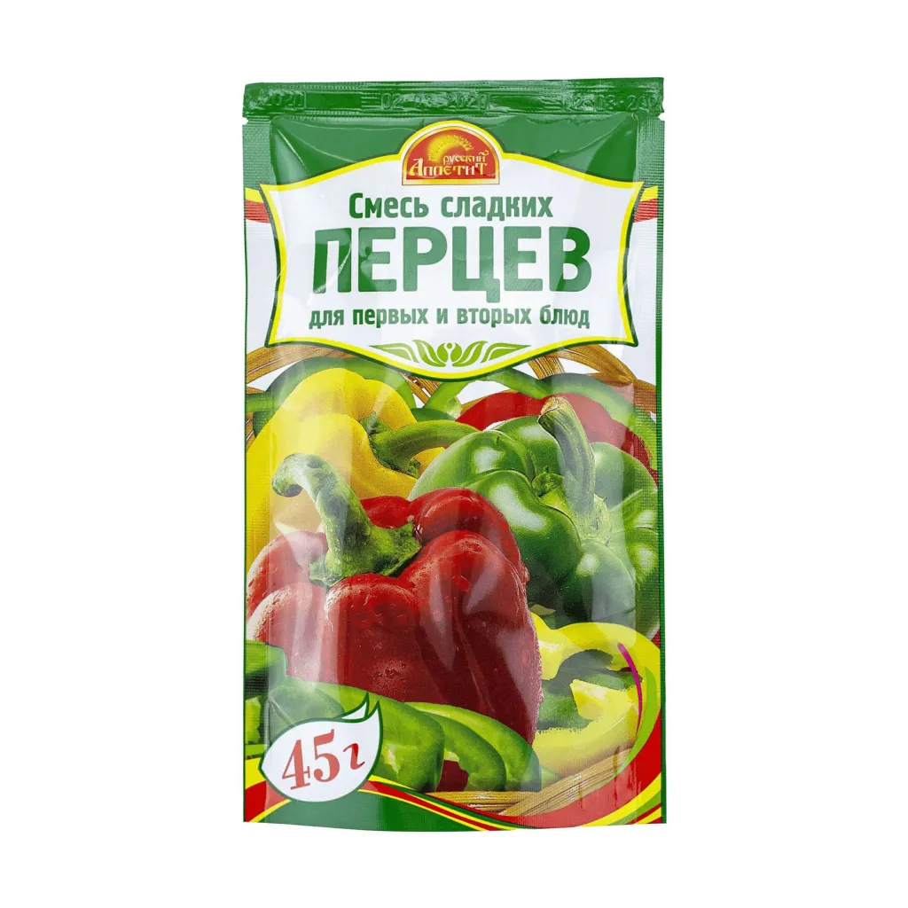 Приправа Русский аппетит смесь сладких перцев 45г