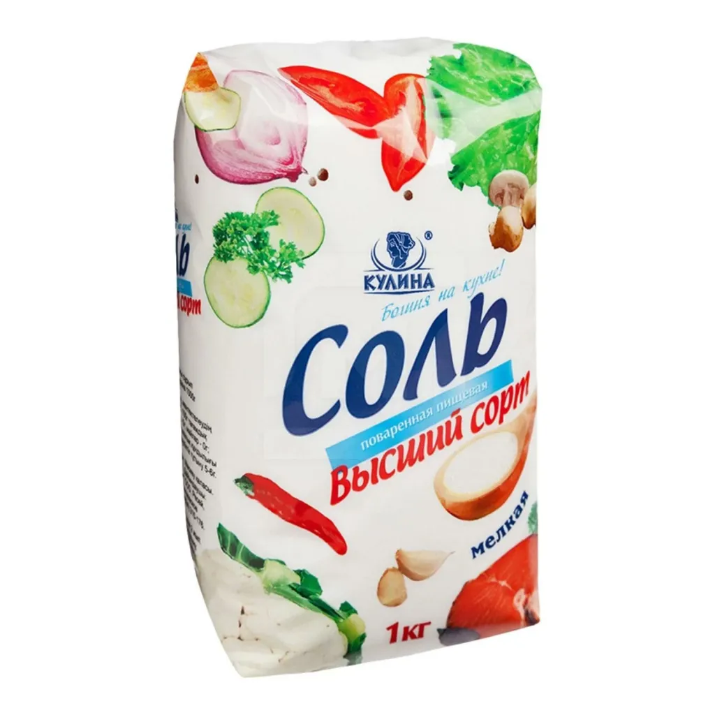 Соль Кулина поваренная пищевая мелкая 1кг