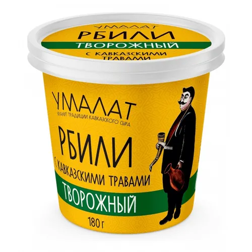 Сыр творожный Рбили 65% с травами Умалат 180г