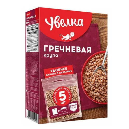 Крупа Увелка Гречневая Экстра в/п 5 х 80г