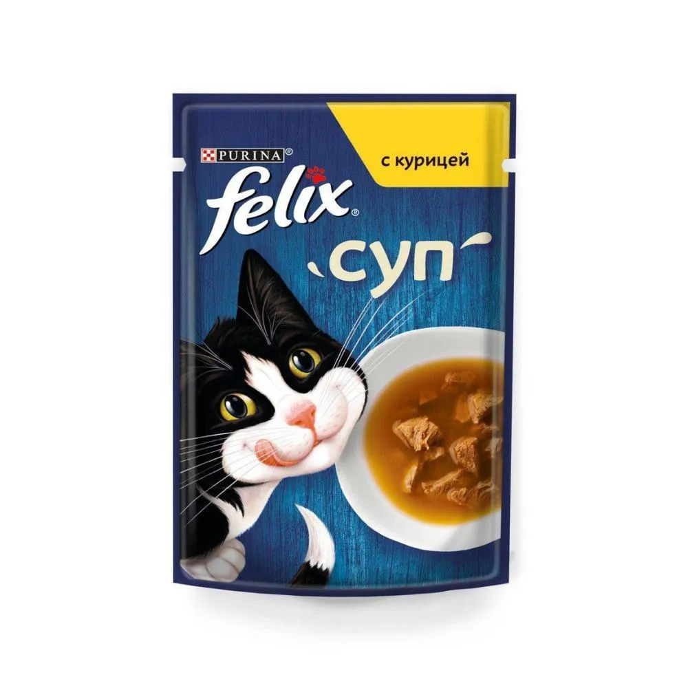 Корм Felix Суп с Курицей пауч 48 г