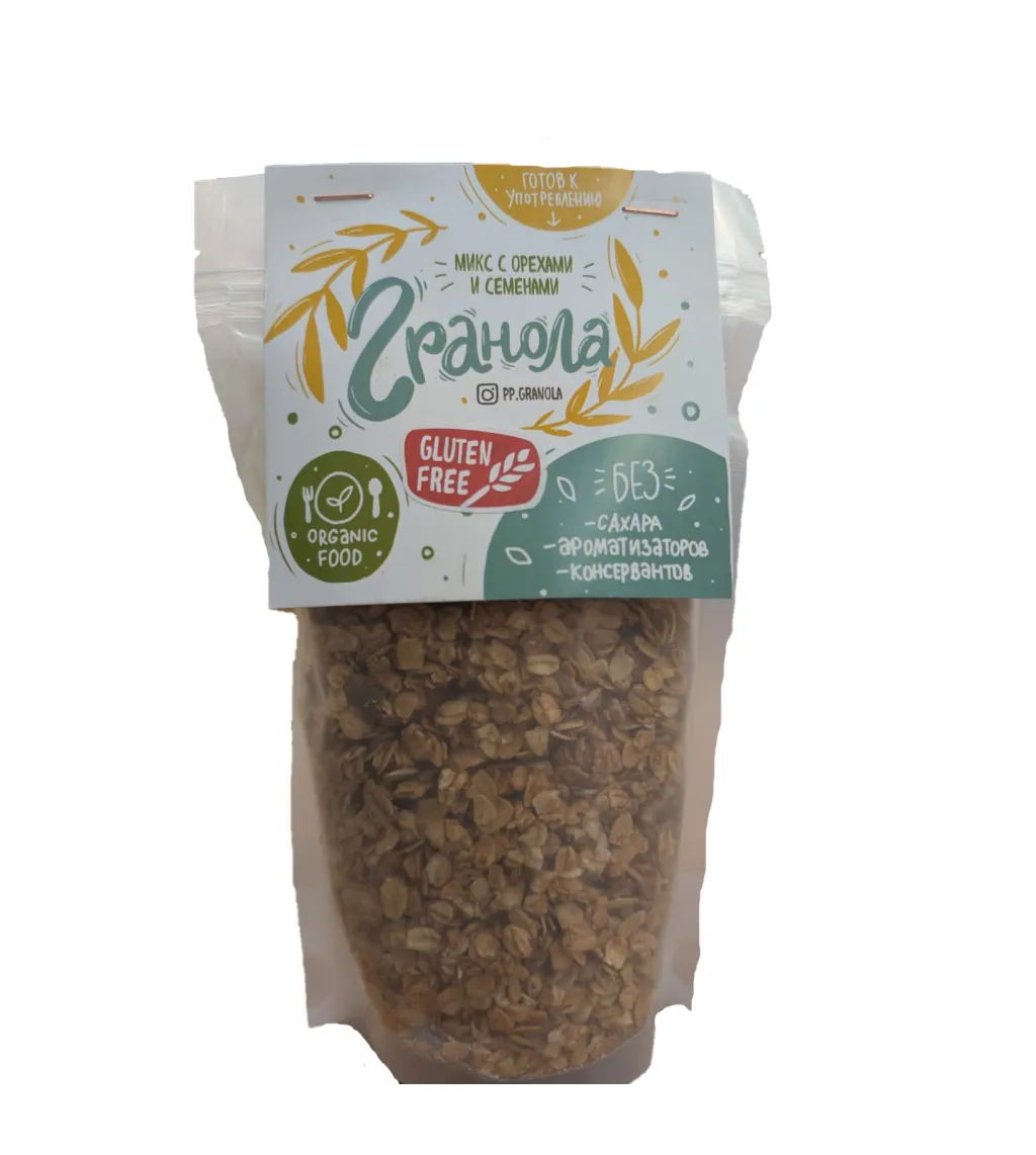 Гранола ПП микс орехи семена б/глютена 200г