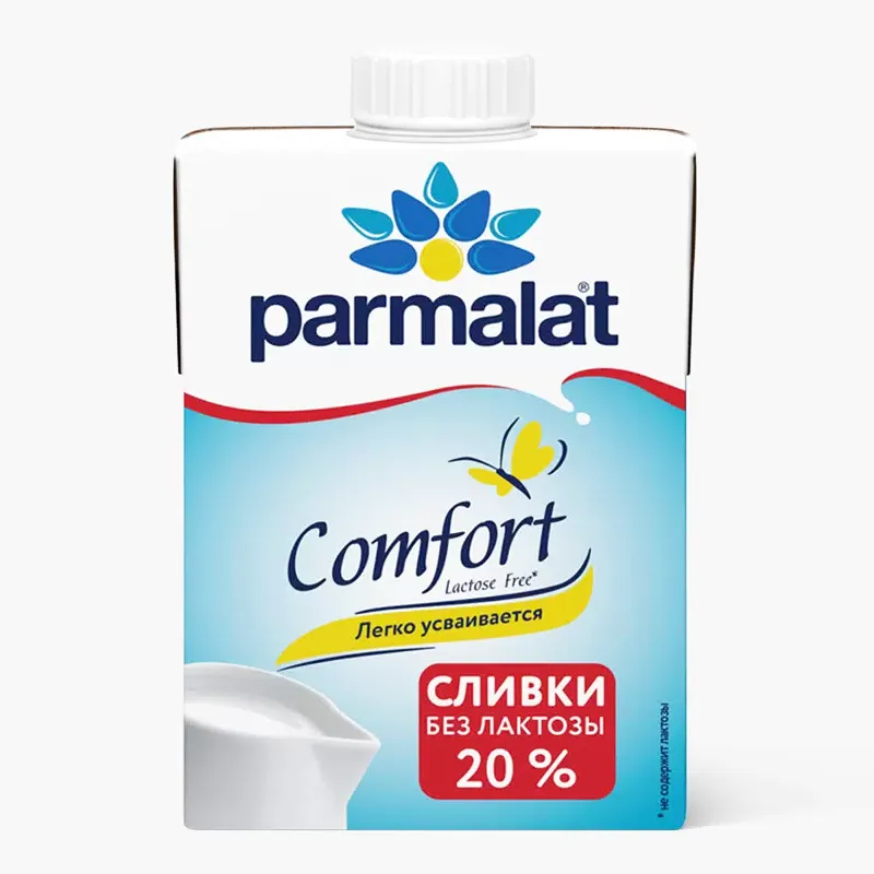 Сливки Parmalat 20% Безлактозные Комфорт 500г