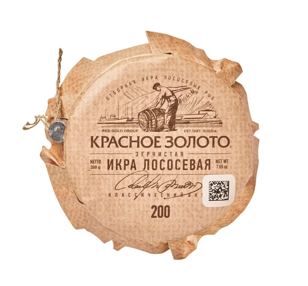Икра лососевая Красное золото зернистая ст/б 200 г