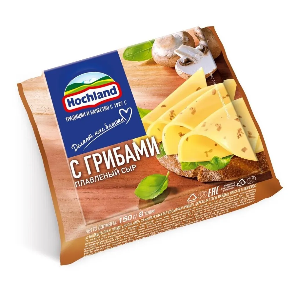 Сыр плавленый Hochland с грибами 150г