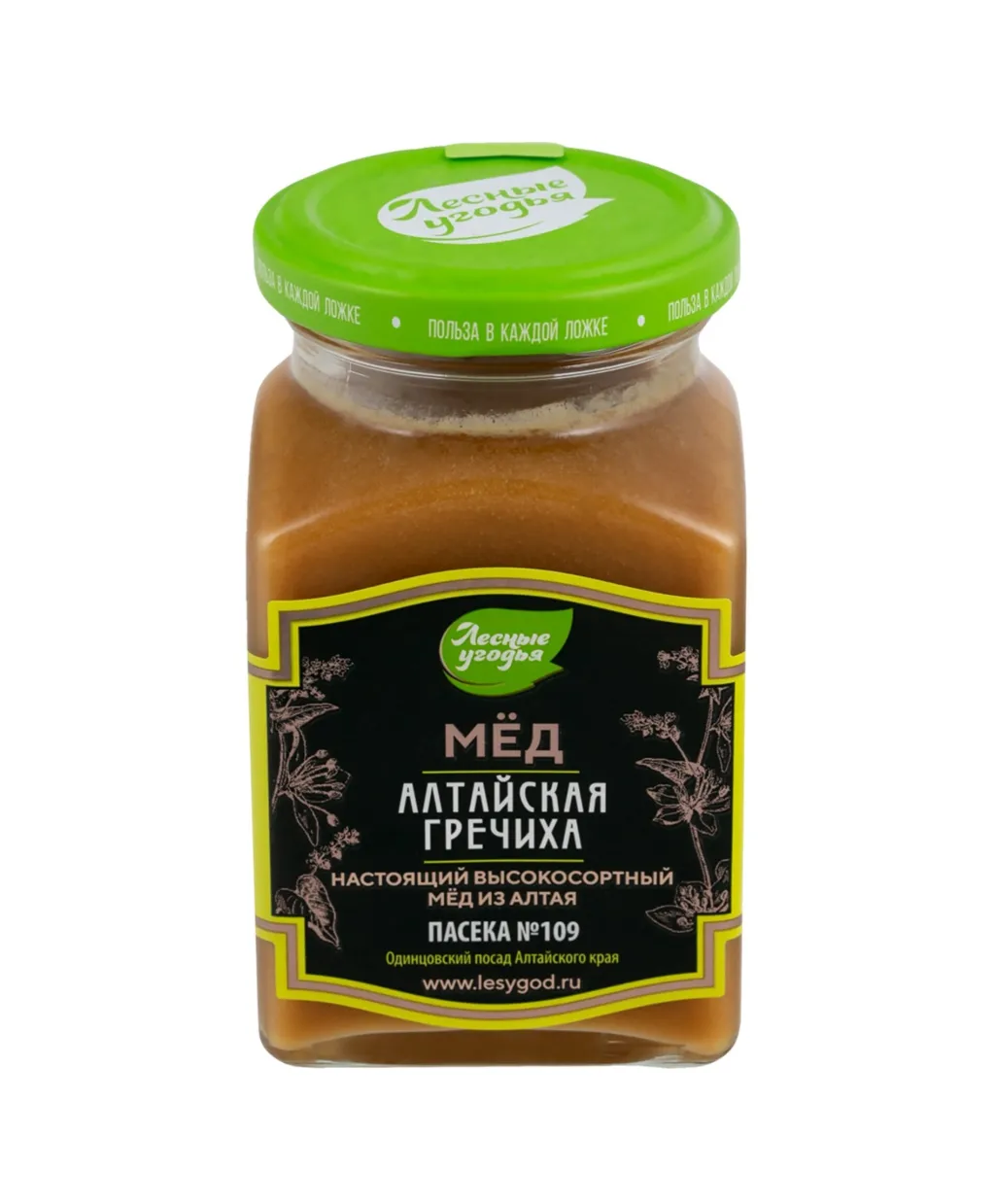 Мед Лесные Угодья Алтайская гречиха ст/б 320 г