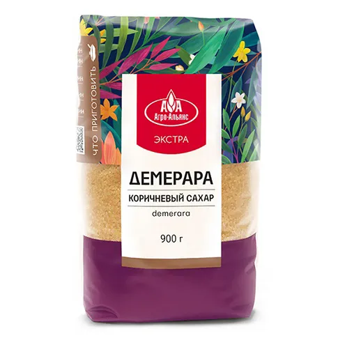 Сахар Агро-альянс Демерара Экстра коричневый 900г