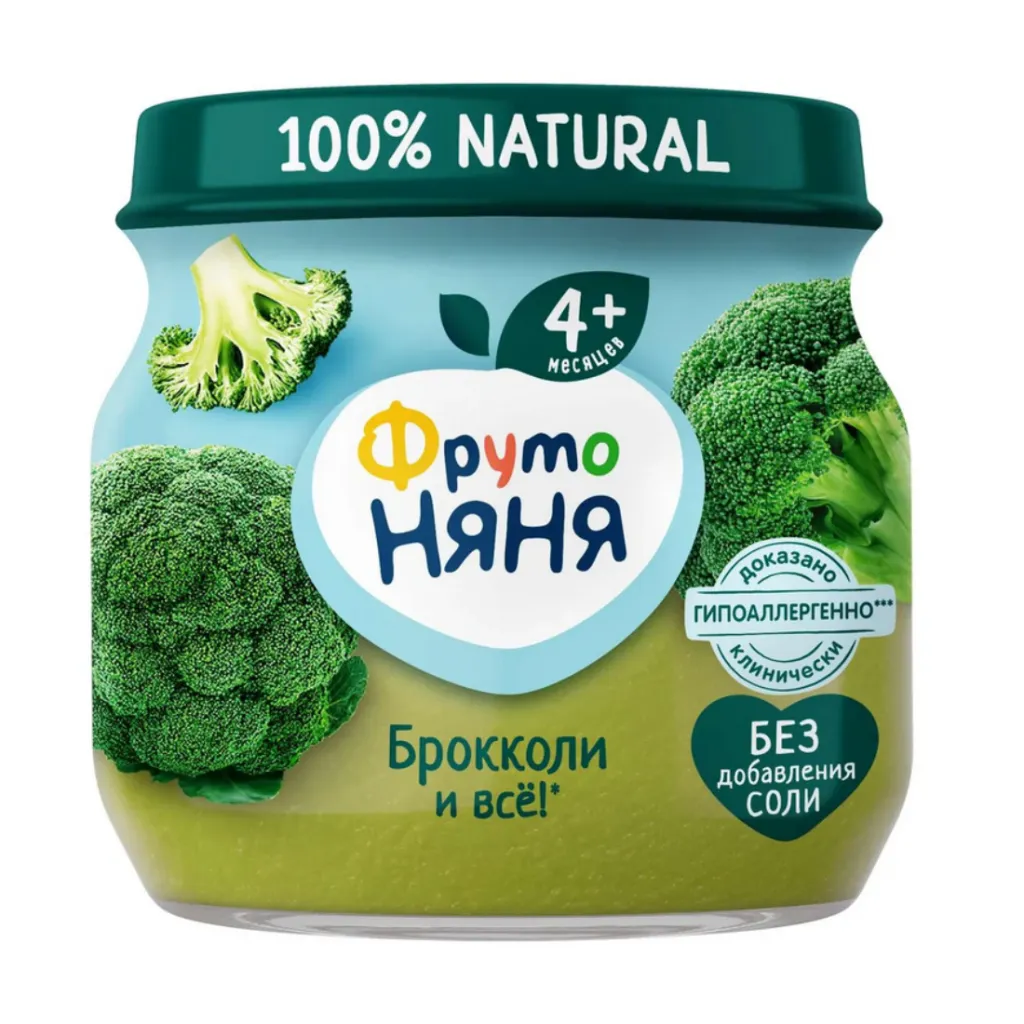 Пюре ФрутоНяня ст/б Капуста брокколи с 4 месяцев 80г