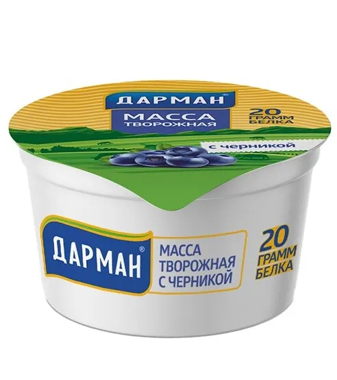 Творожная масса Дарман с черникой 150г