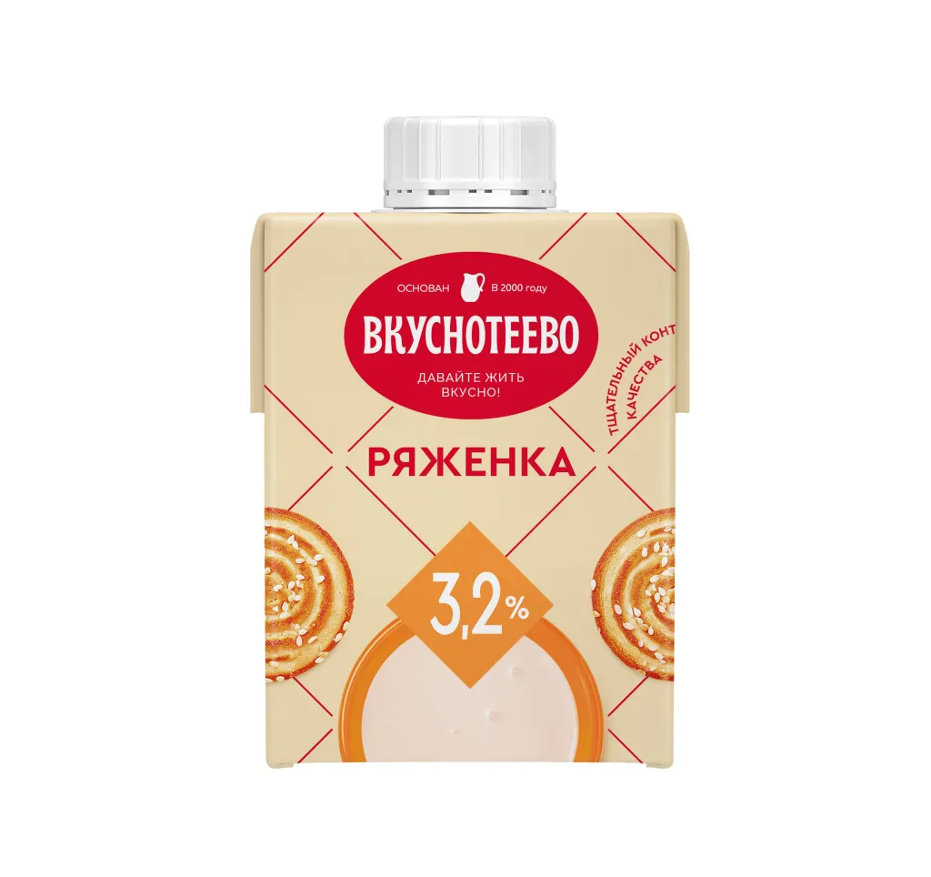 Ряженка Вкуснотеево 3.2%  т/пак 500г