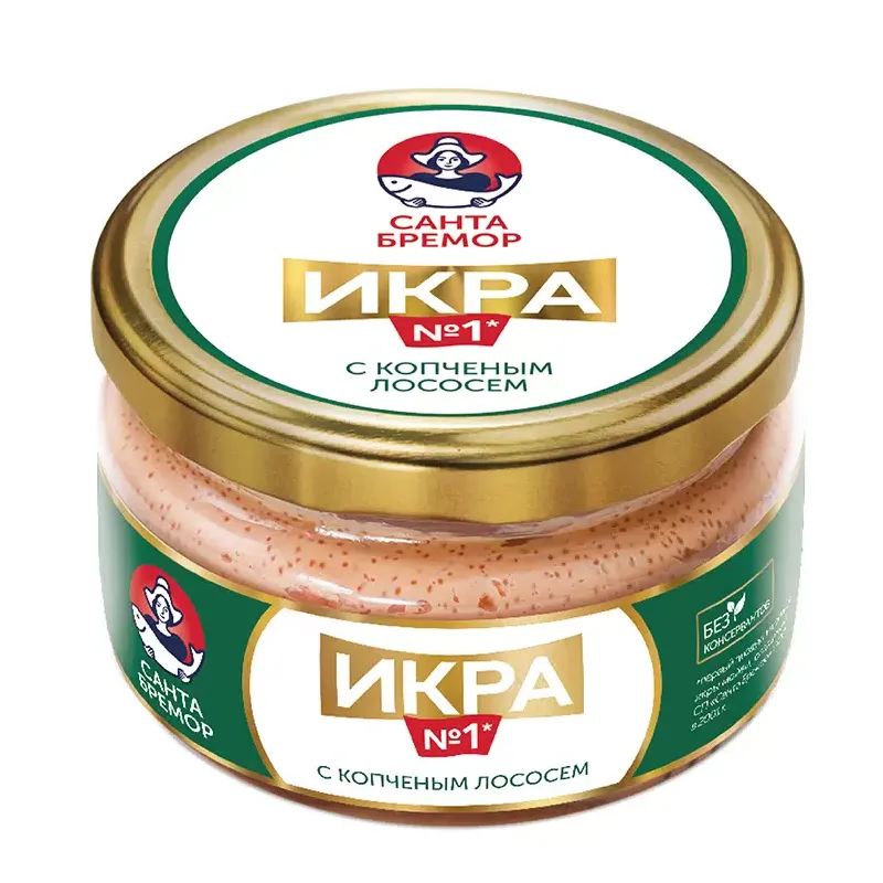 Икра Санта Бремор деликатесная с копчен лососем 180г