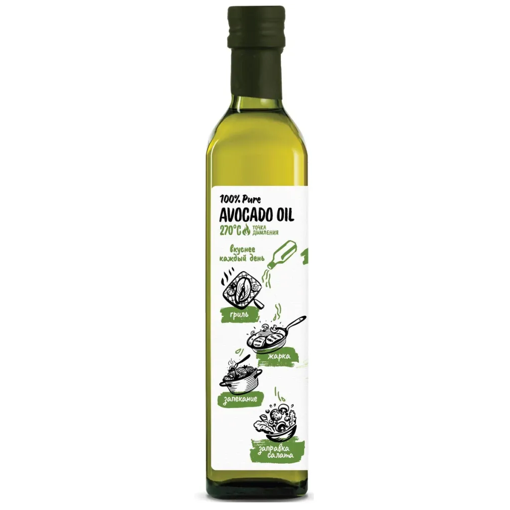 Масло авокадо Oliomania раф 100% ст/б 500мл