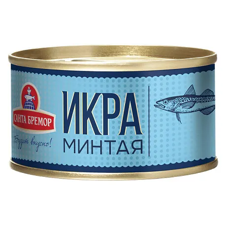 Икра Санта БреморМинтая Деликатесная люкс ж/б 130г