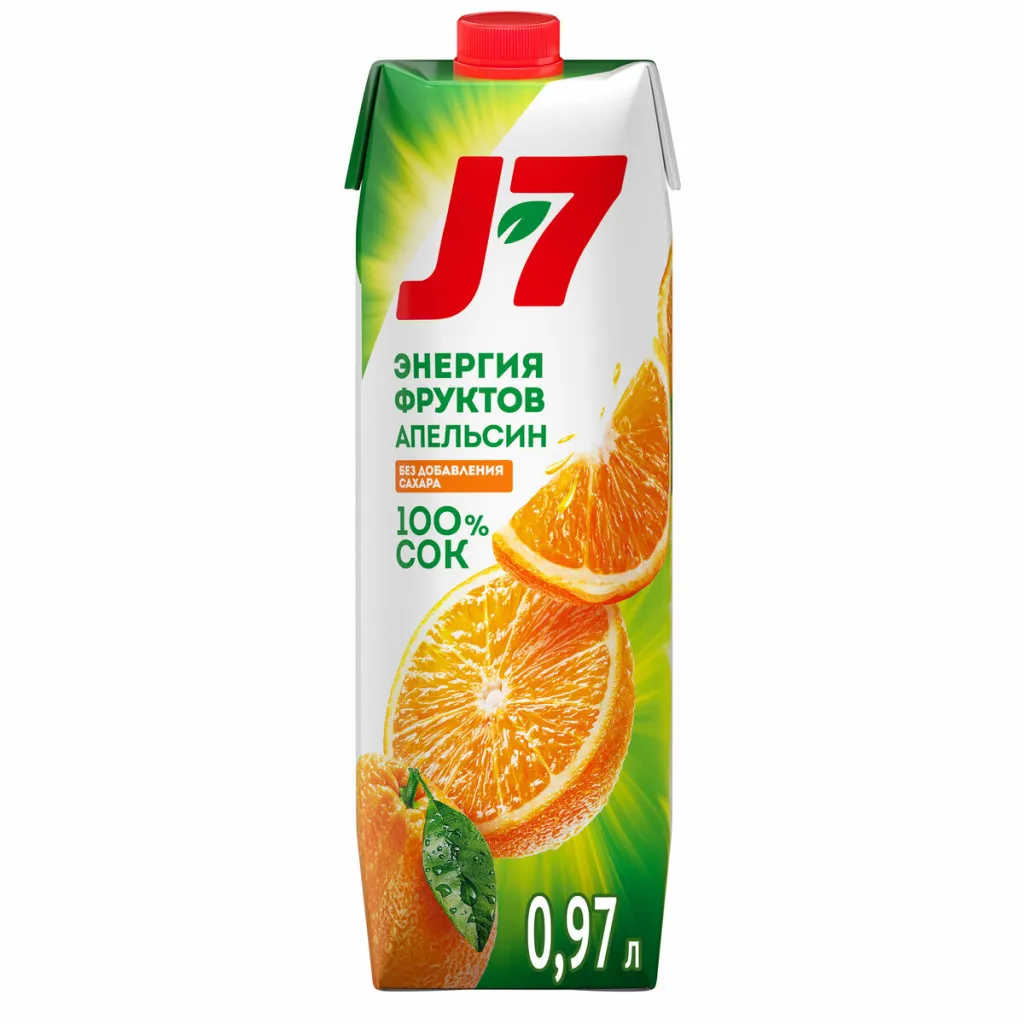 Сок J7 0,97л Апельсин с мякотью
